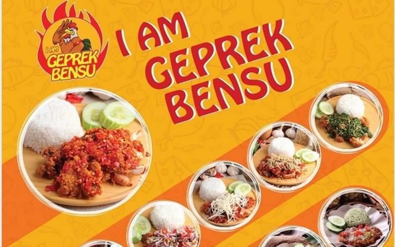 Pilihan menu Franchise Geprek Bensu