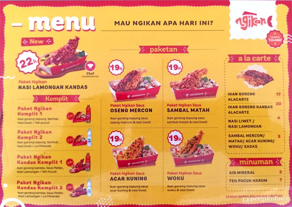 Menu Franchise Ngikan Yuk