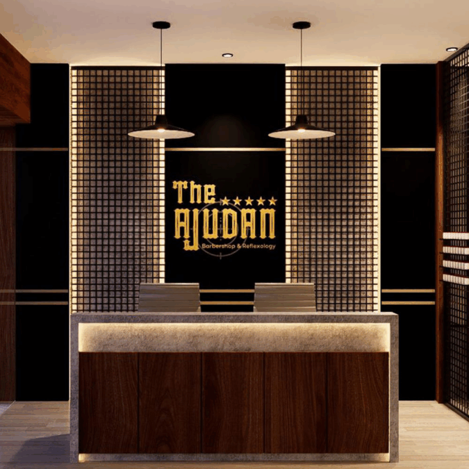 Design Interior Franchise Ajudan Barbershop