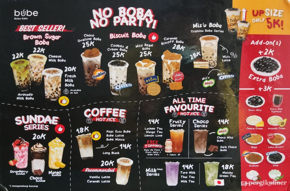 Menu Bube
