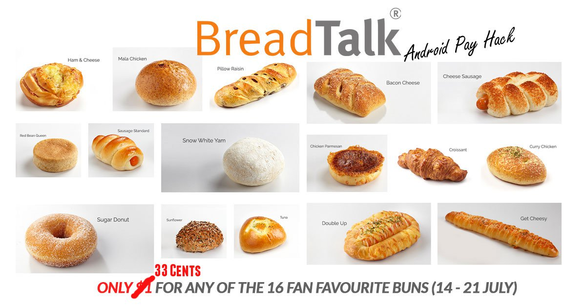 Ragam menu Franchise Breadtalk