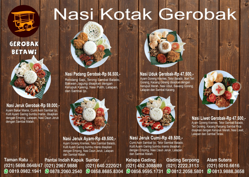 Menu Franchise Gerobak Betawi